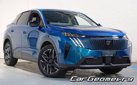 Peugeot 3008 PHEV (P64) from 2024 Body dimensions