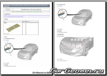 Peugeot e-2008 (P24) 2020–2026 Body dimensions