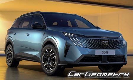 Peugeot 5008 PHEV 2024-2030 Body dimensions