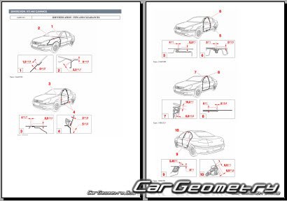 Peugeot 607 2000–2010 Body dimensions