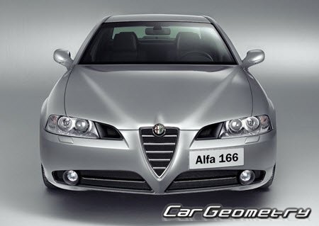 Alfa Romeo 166 (936) 1998–2007 Body dimensions