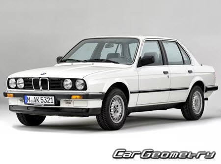 BMW 3 Series (E30) 1982–1994 Body dimensions